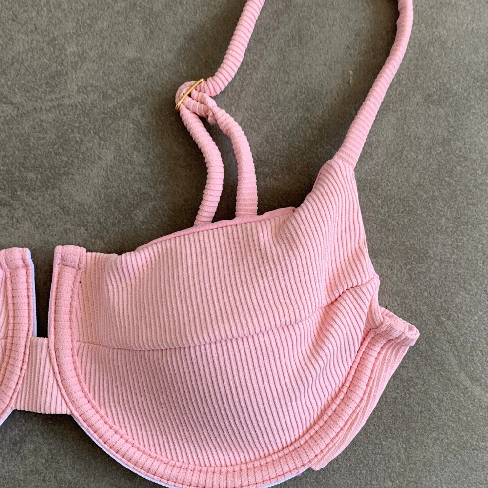 Himalayan Reef Ribbed Panneled Bikini Top-2