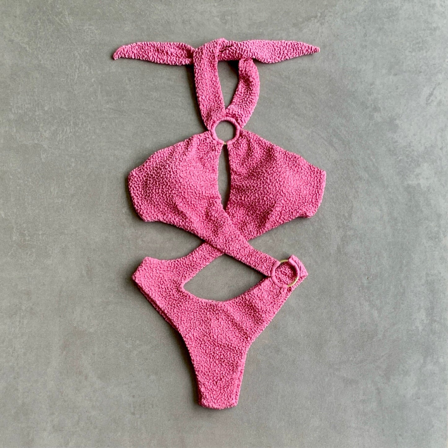 Desert Rose Beehive Textured Julia One Piece Swimwear-0