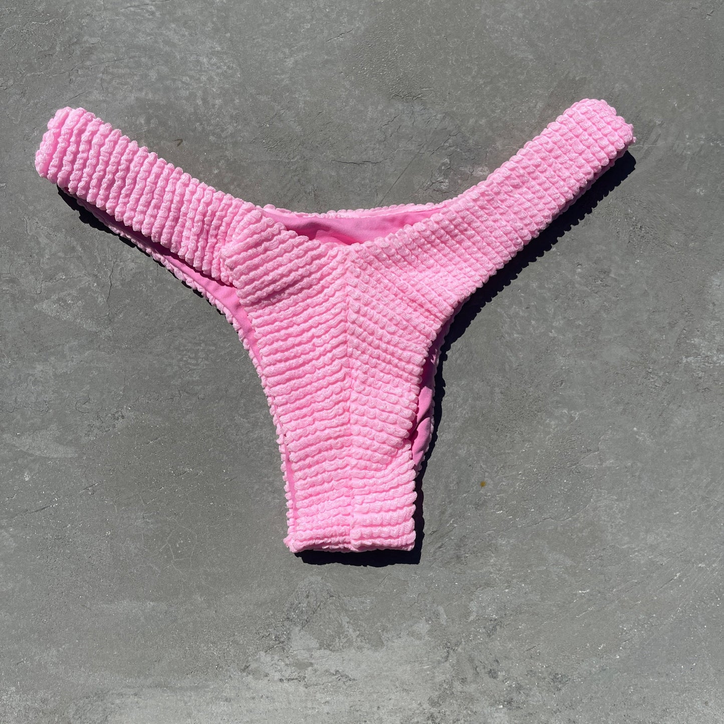 Pink Milk Shake Textured Bia Bikini Bottom-2