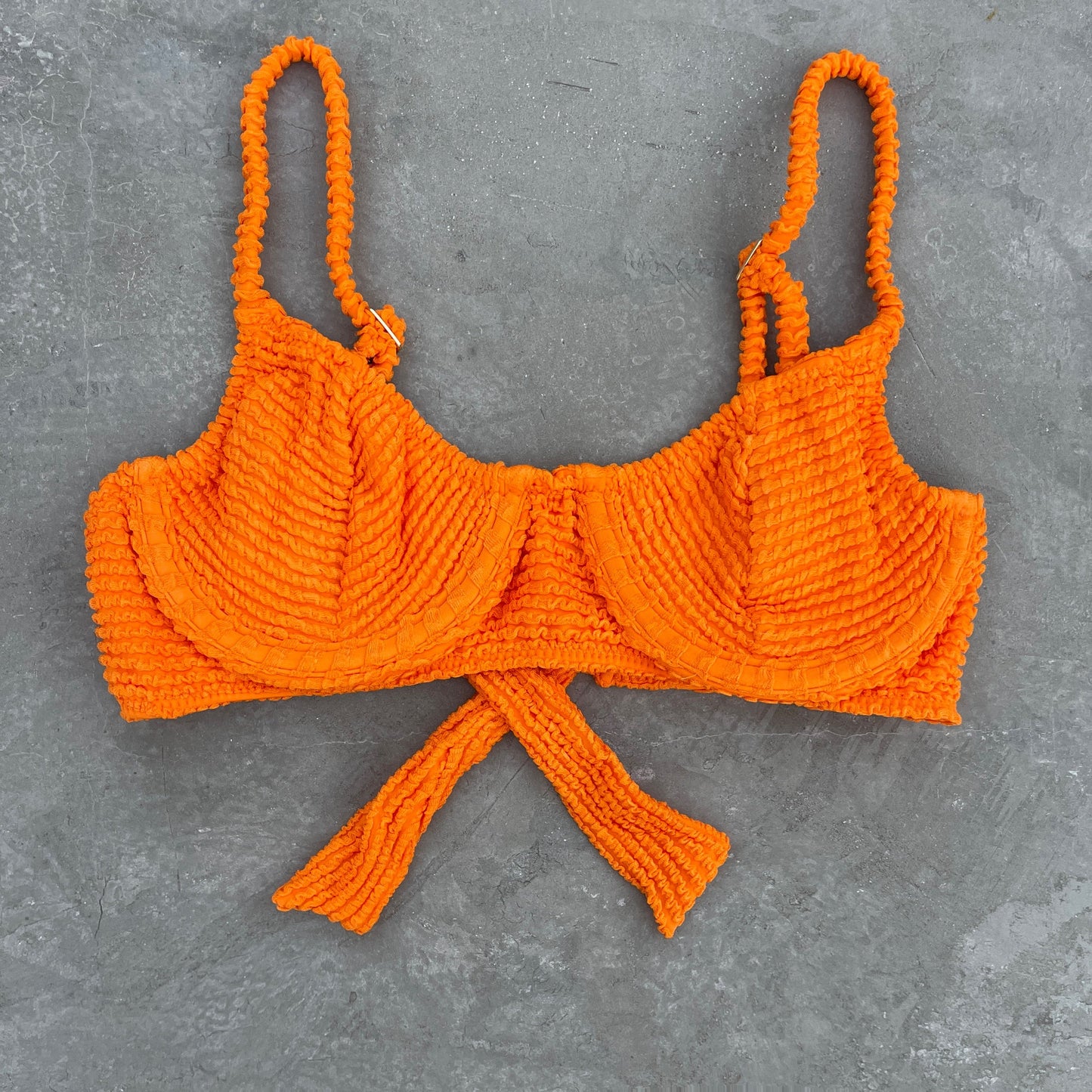Mango Margarita Textured Valerie Bikini Top-1