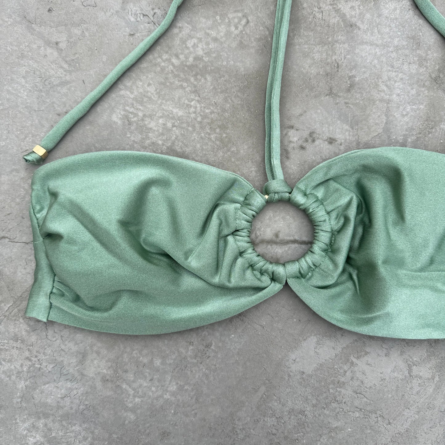 Minted Elegance Strapless Bikini Top-1