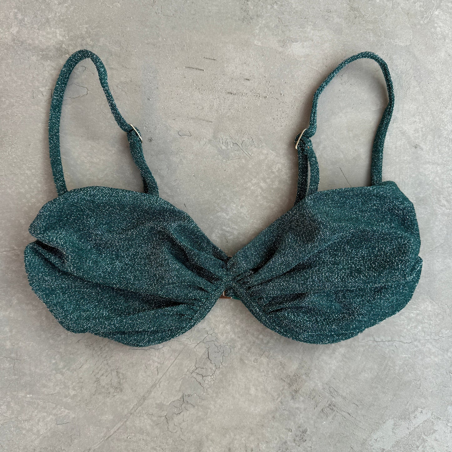 Teal Sparkle Haven Bikini Top-0