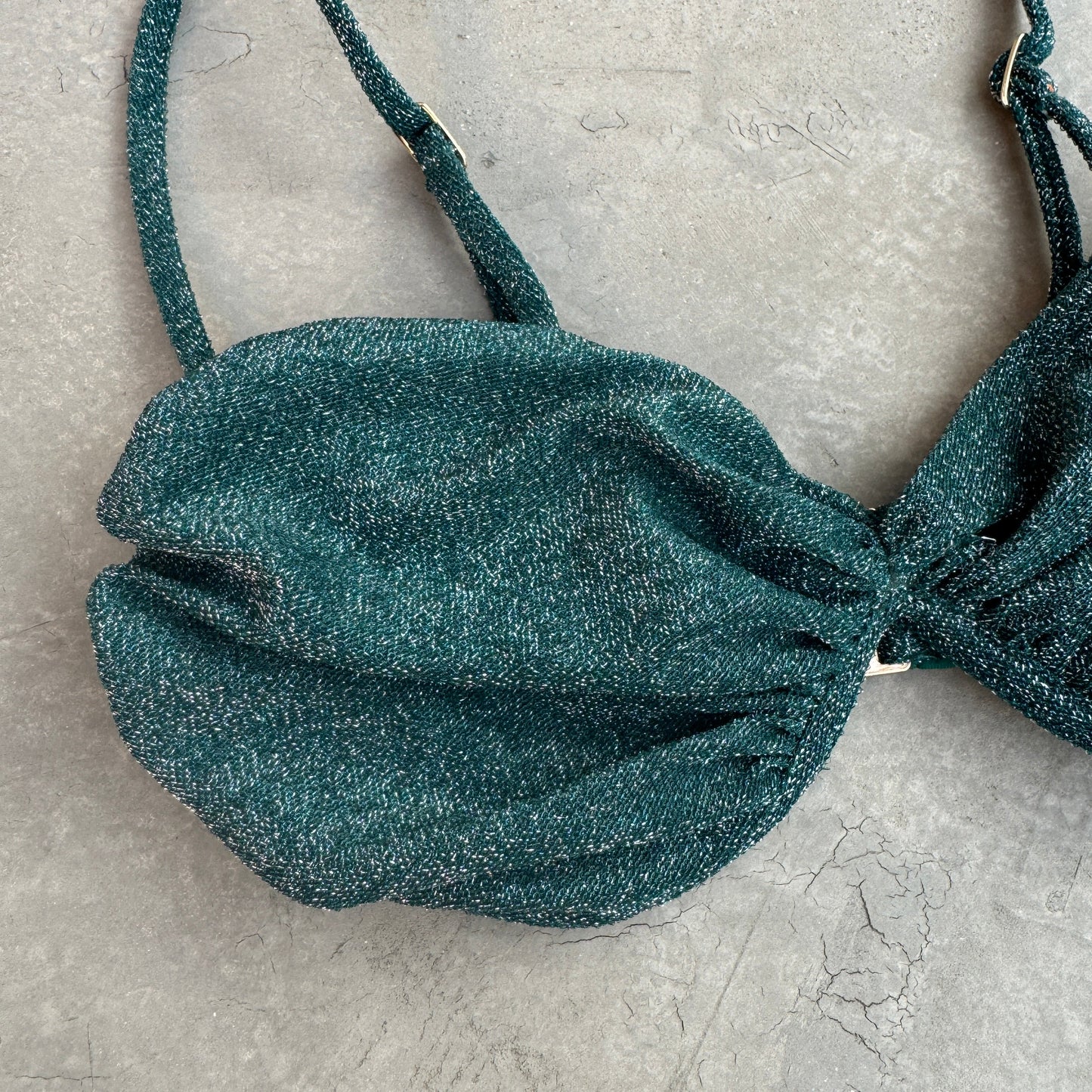 Teal Sparkle Haven Bikini Top-1