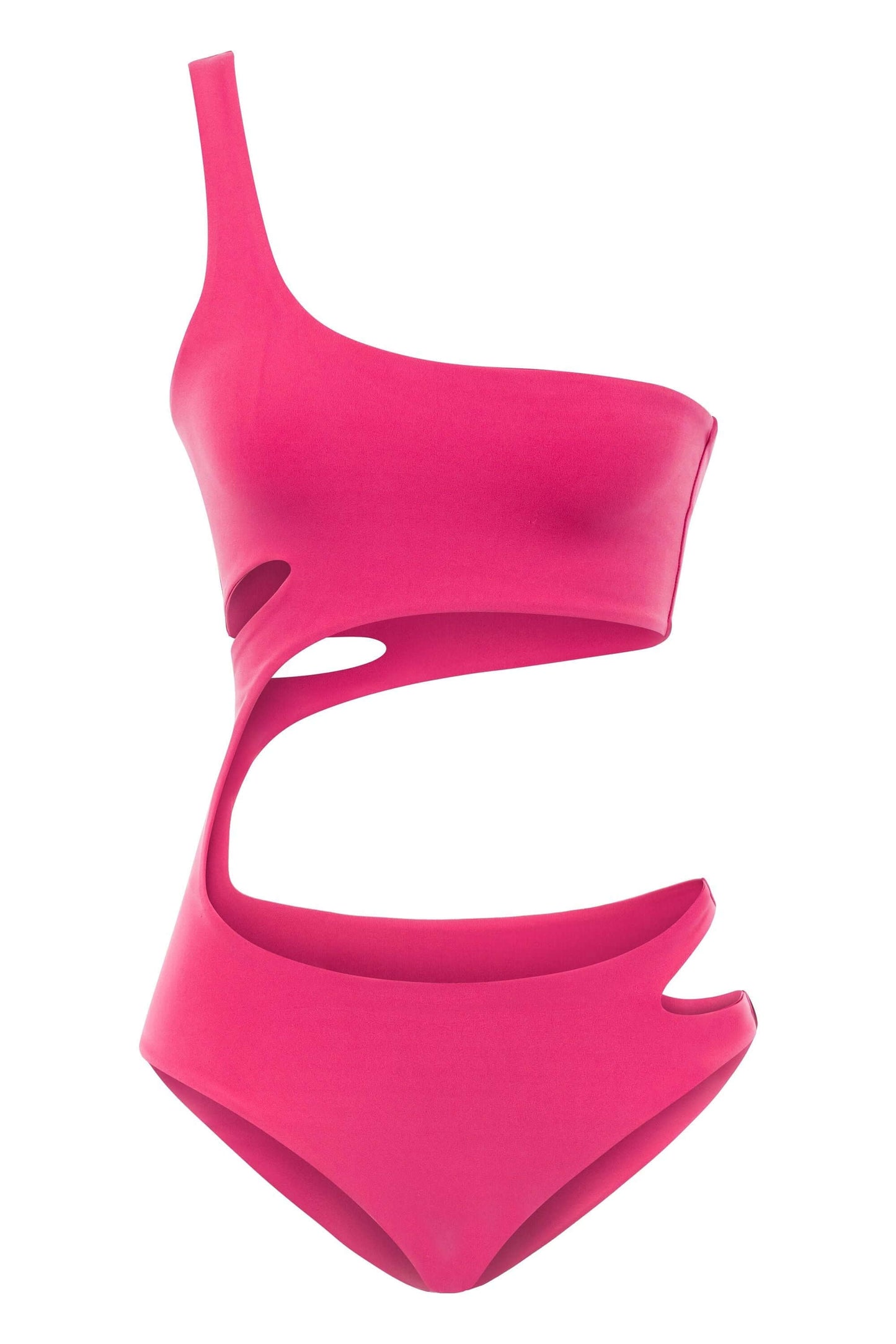 JENDUE Ocean Cutout Swimwear - One-Shoulder Monokini-2