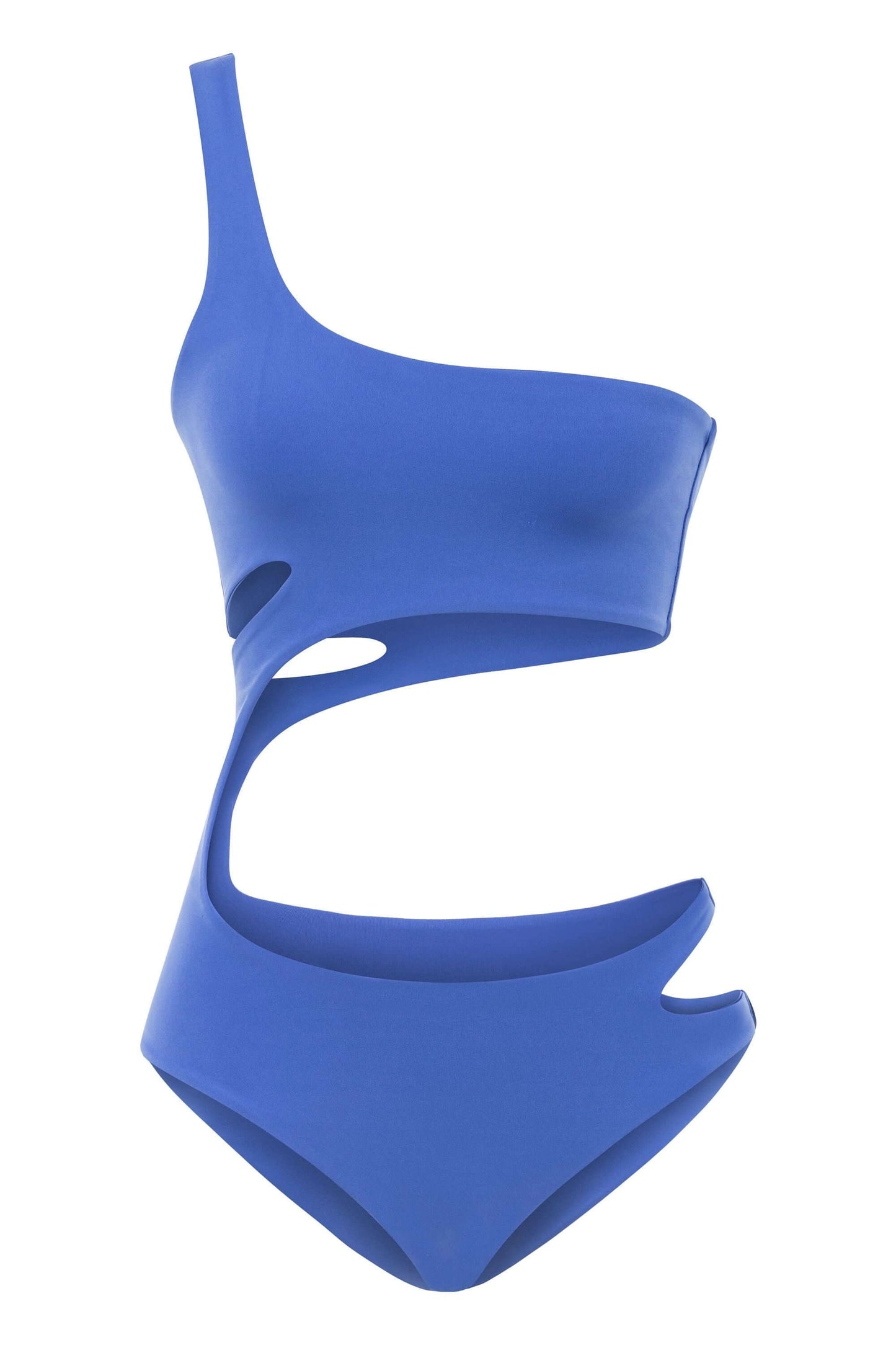 JENDUE Ocean Cutout Swimwear - One-Shoulder Monokini-3