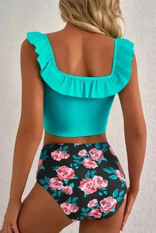 Tropical Lagoon Bikini - High Waist-1