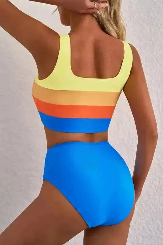 Blue Wave High Waist Bikini-2