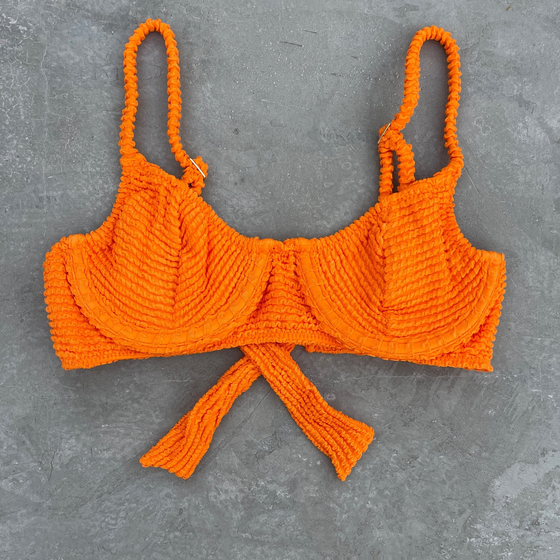 Mango Margarita Textured Valerie Bikini Top-1