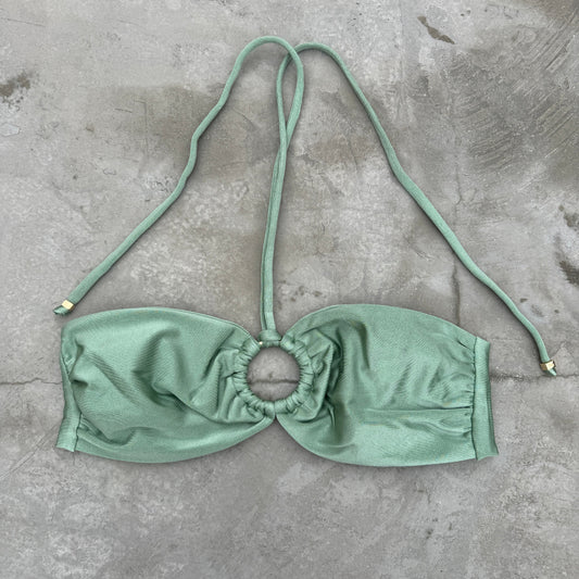 Minted Elegance Strapless Bikini Top-0