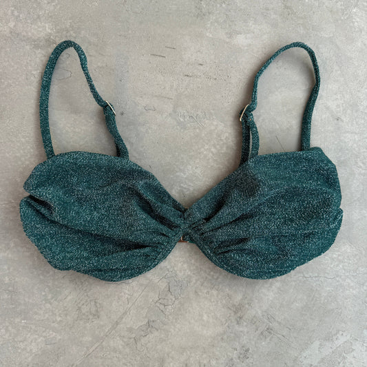 Teal Sparkle Haven Bikini Top-0
