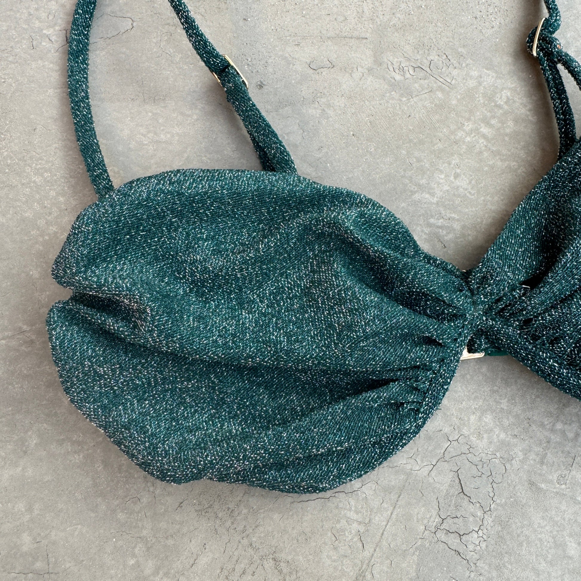 Teal Sparkle Haven Bikini Top-1