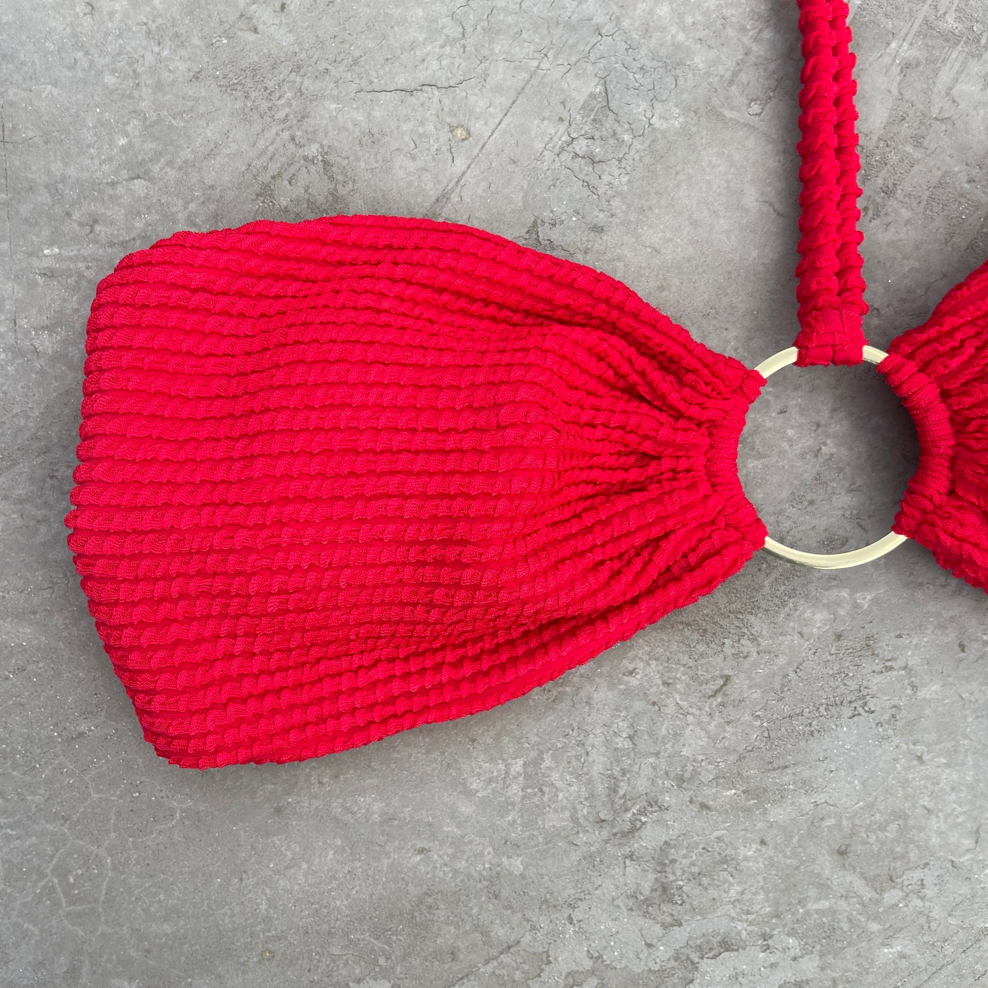 Mexican Chili Textured Strapless Bikini Top-1