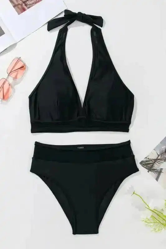 Mesh Edged Push-Up Bikini-0